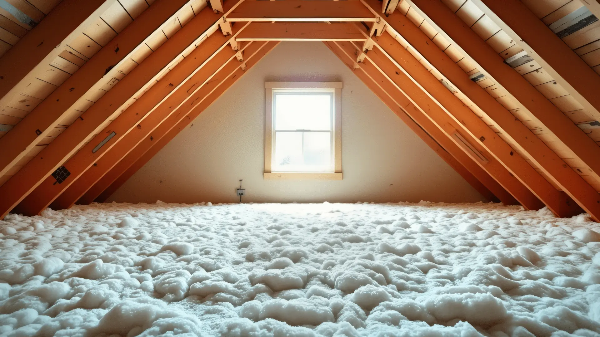 Sottotetto coibentato con materiale isolante per il nostro servizio chiavi in mano di installazione di isolamento termico e acustico a Roma, per il massimo comfort abitativo