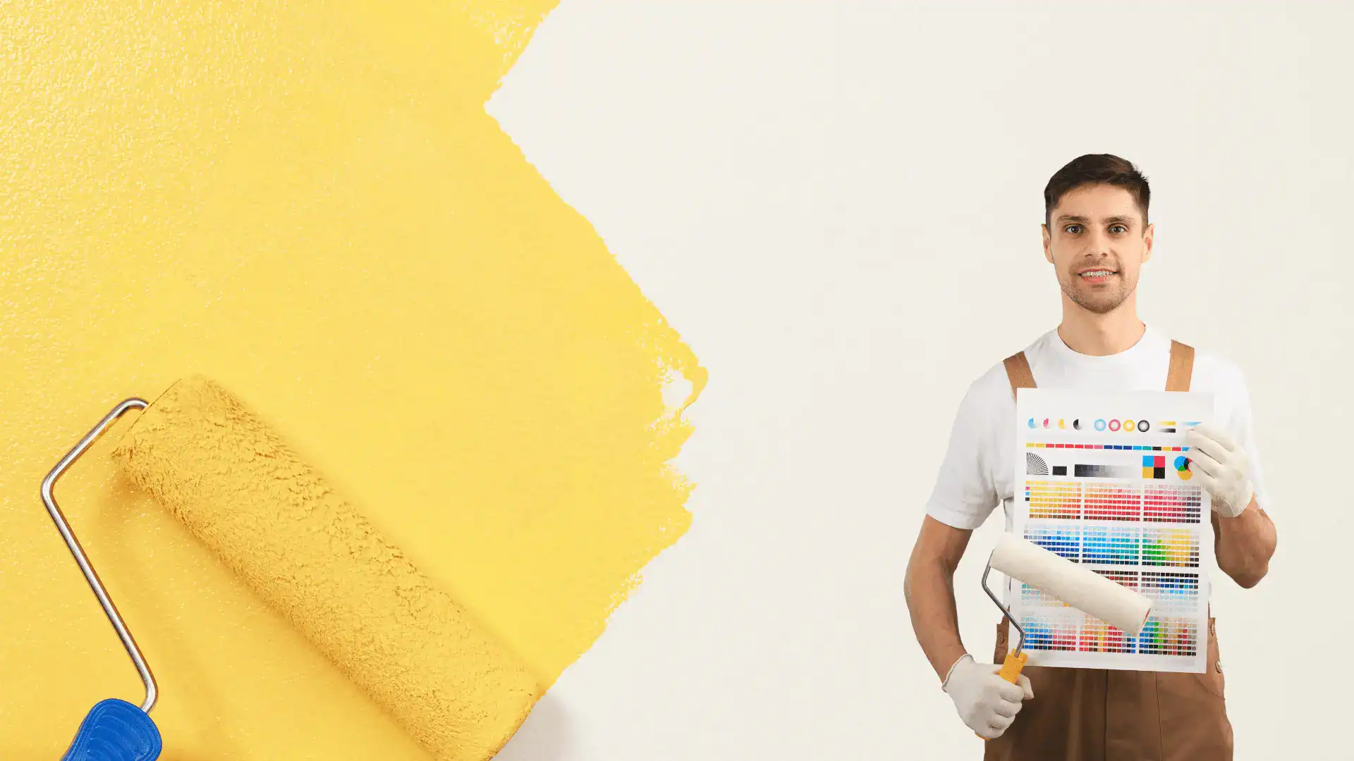 Imbianchino professionista a Roma con rullo e mazzetta colori